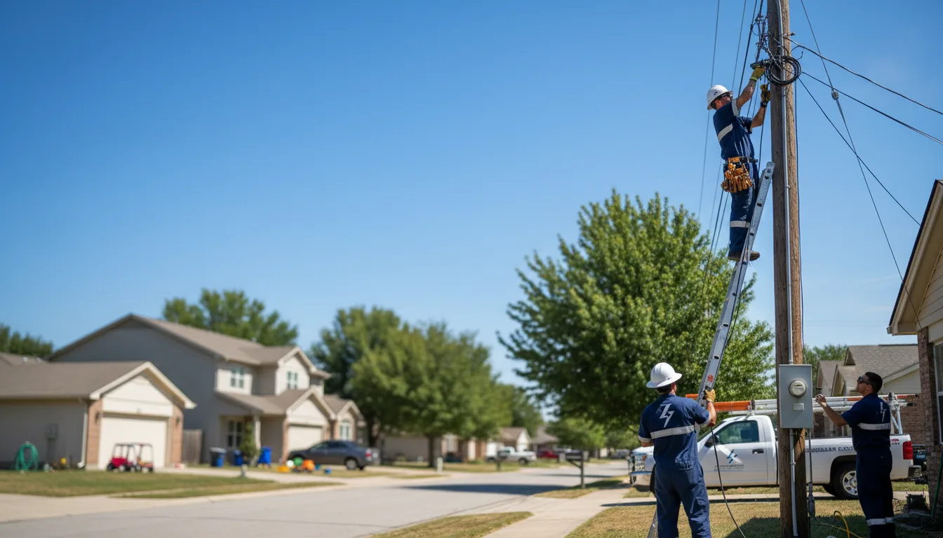 Residential electrician providing installation services in Lima, NY
